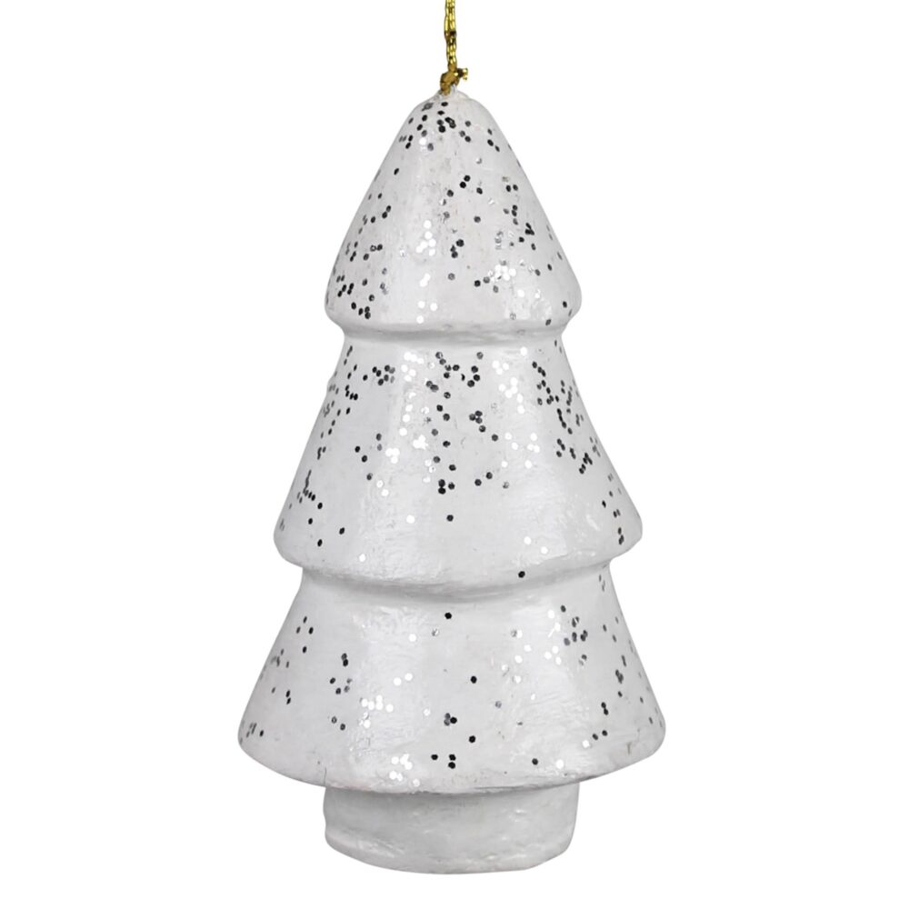 Paper Mache Tree Ornament Set of 3 by HomArt