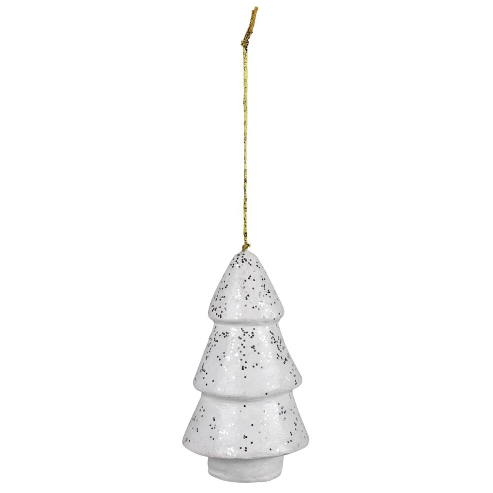Paper Mache Tree Ornament Set of 3 by HomArt - Image 2