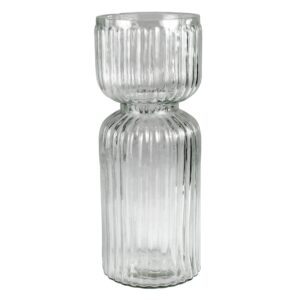 Large Ribbed Bulb Vase Set of 2 by HomArt