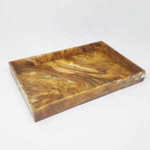 Tortoiseshell Rectangular Tray by BIDKhome