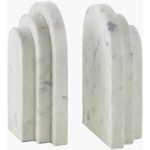 White Aayena Bookend by Livabliss