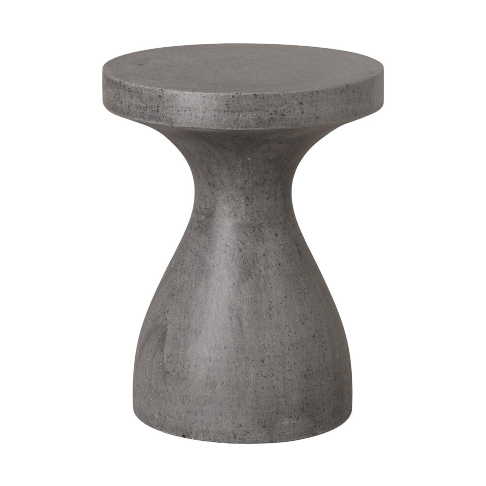 Caemen Teardrop Terrazzo Gray Garden Stool by Emissary