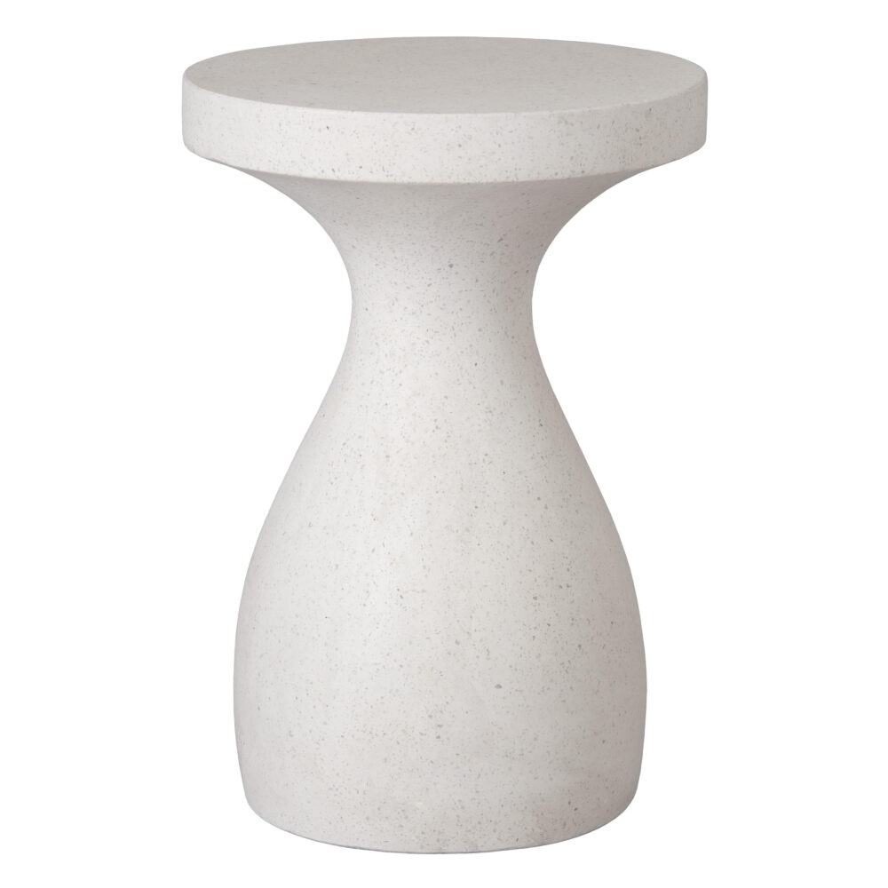 Caemen Teardrop Terrazzo White Garden Stool by Emissary - Image 4