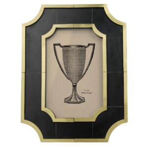 Marbled Resin and Brass 4 x 6 Frame by HomArt