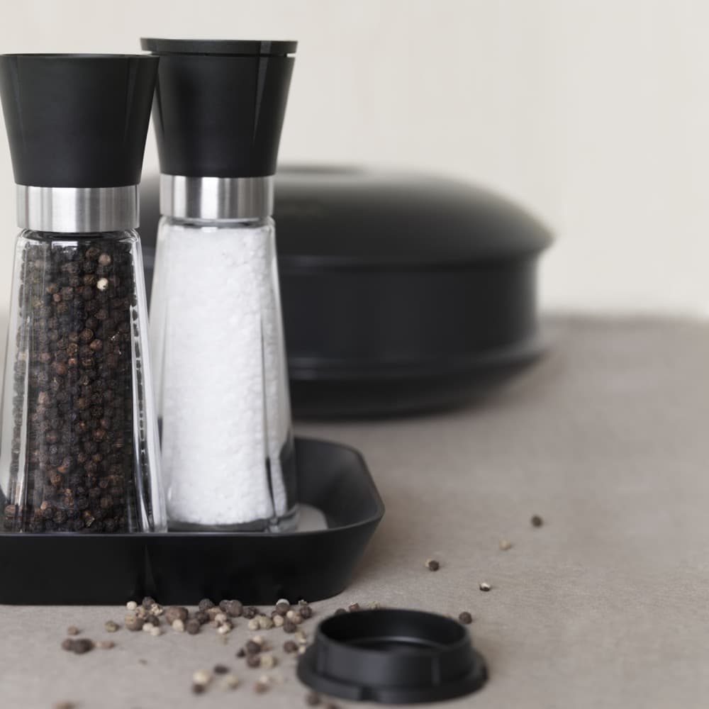 Grand Cru Salt Mill, Black/Steel, H: 8.1" by Rosendahl - Image 4