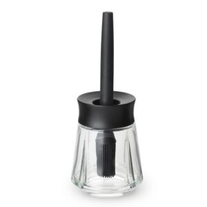 Grand Cru Marinade Glass With Brush, Black, H: 8.1" by Rosendahl