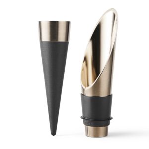 Wine Stopper and Pourer Black/Patinated Steel 2 Pcs. by Rosendahl