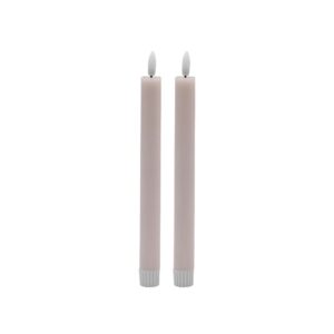 Medium Pink Flameless Taper Candle Set of 2 by BIDKhome