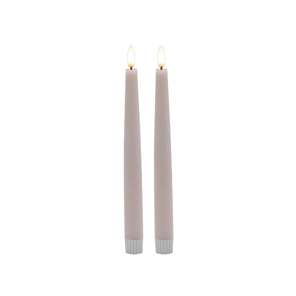 Pointed Pink Flameless Taper Candle Set of 2 by BIDKhome - Image 2