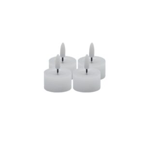 White Flameless Tealight Candles Set of 4  by BIDKhome