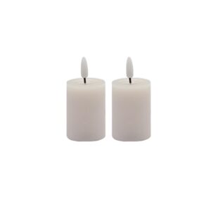 Pink Flameless Pillar Candle Set of 2 by BIDKhome