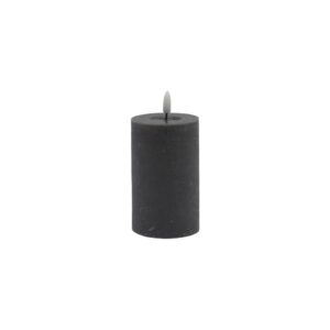 Small Gray Flameless Pillar Candle by BIDKhome