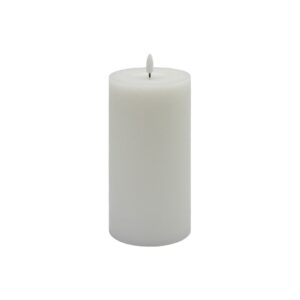 Large White Flameless Pillar Candle by BIDKhome