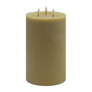 Large Dark Champagne 3-Wick Flameless Candle by BIDKhome