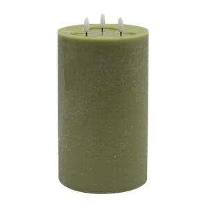Large Green 3-Wick Flameless Candle by BIDKhome