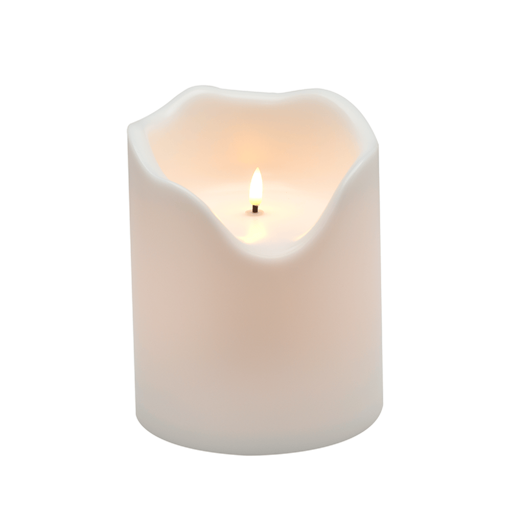 Small White Flameless Outdoor Candle by BIDKhome - Image 2