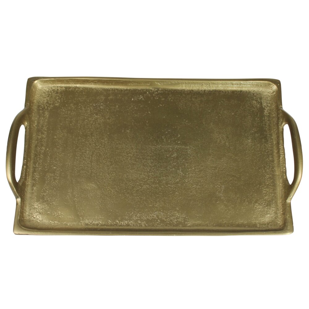 Fitz Large Brass Tray with Handles by HomArt