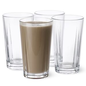 GC Café Glass Design Erik Bagger Clear 4 Pcs H: 5.3" Ø: 3.1" 12.5 oz by Rosendahl