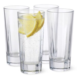 GC Long Drink Glass Design Erik Bagger Clear 4 Pcs H: 6.1" Ø: 2.8" 10.1 oz by Rosendahl