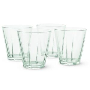 Grand Cru Recycled Tumbler Clear Green 4 Pcs H: 3.7" 8.8 oz by Rosendahl