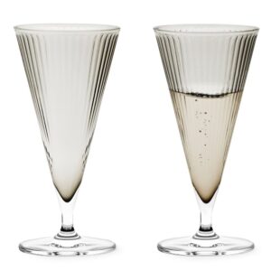 Grand Cru Nouveau Champagne Glass 6.8 oz Smoke 2 Pcs. by Rosendahl