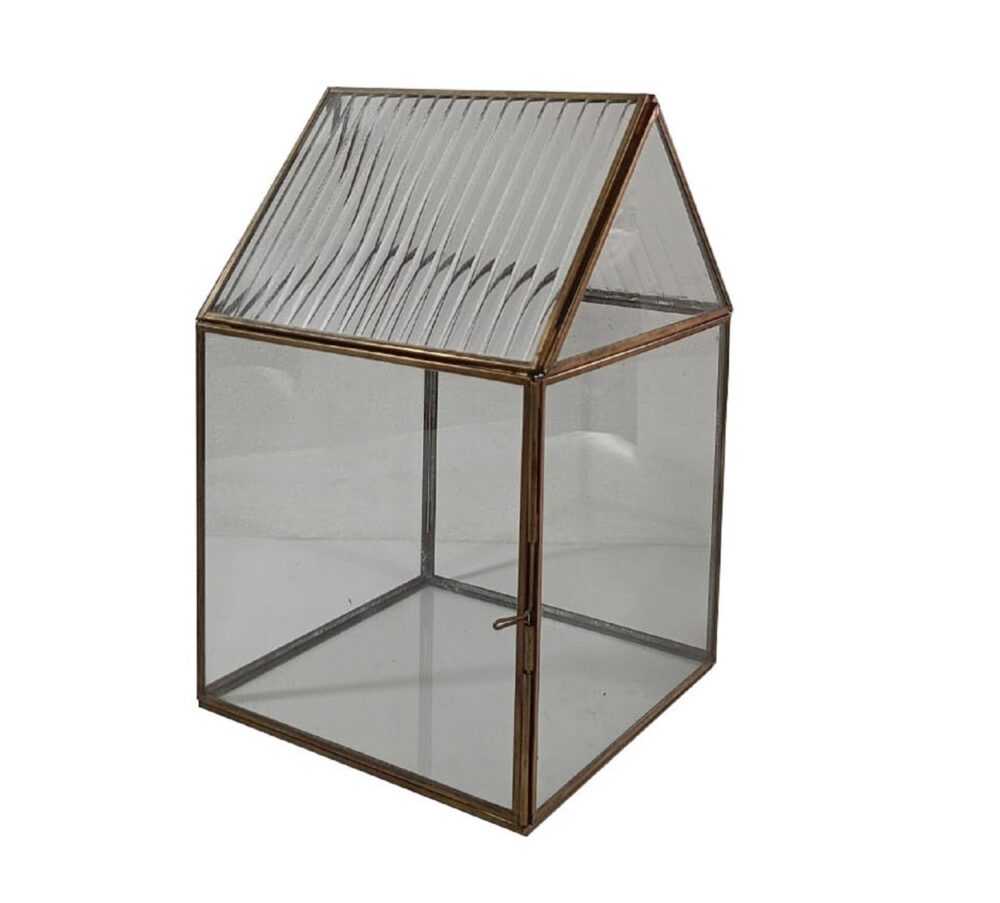 Iron and Glass Terrariums with a Brown Patina by BIDKhome - Image 3
