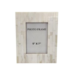 Carved White Bone 5 x 7 Frame by BIDKhome