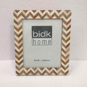 White and Brown 8 x 10 Zig Zag Frame by BIDKhome