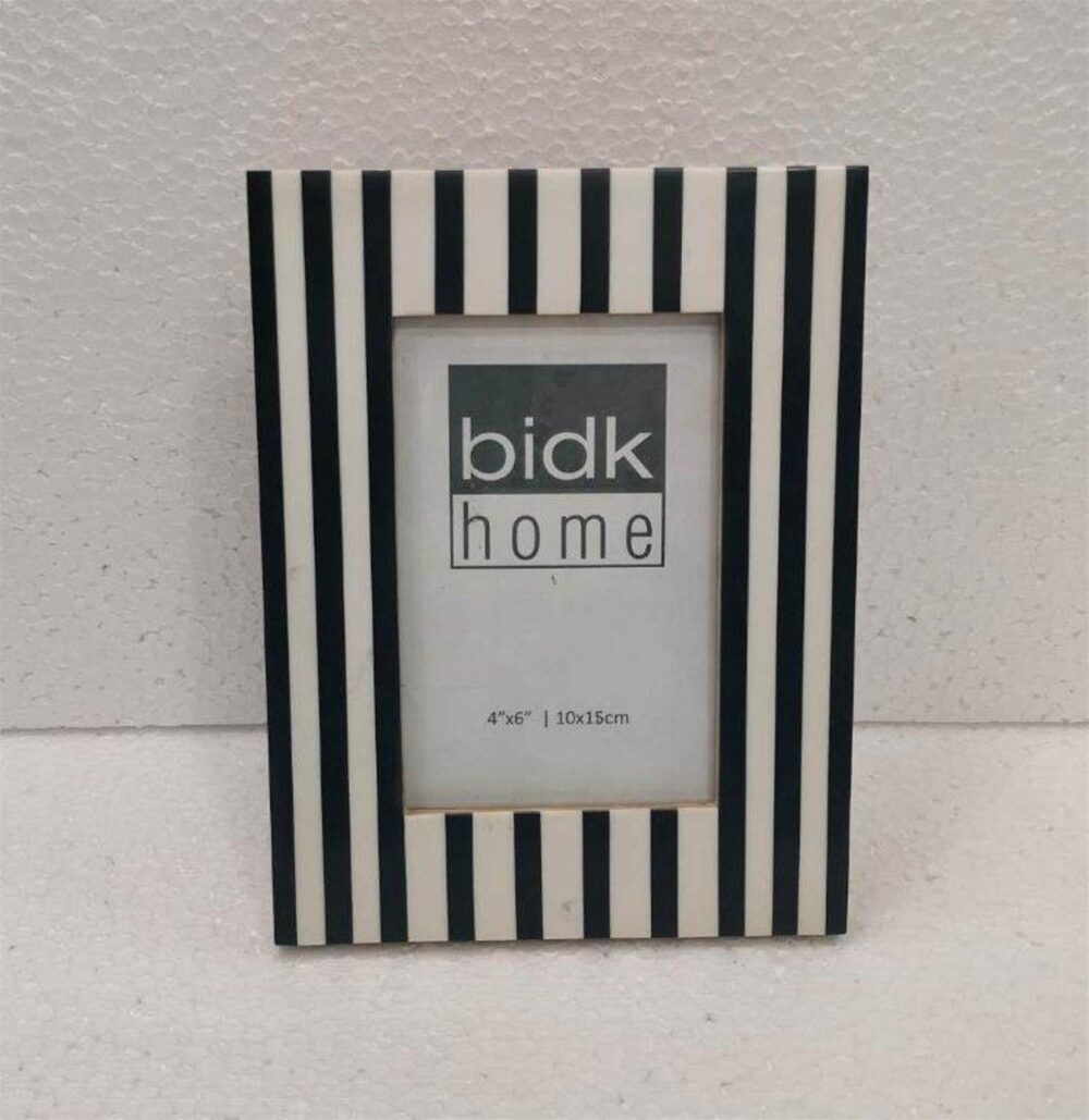 Black and White Stripes 4 x 6 Frame by BIDKhome