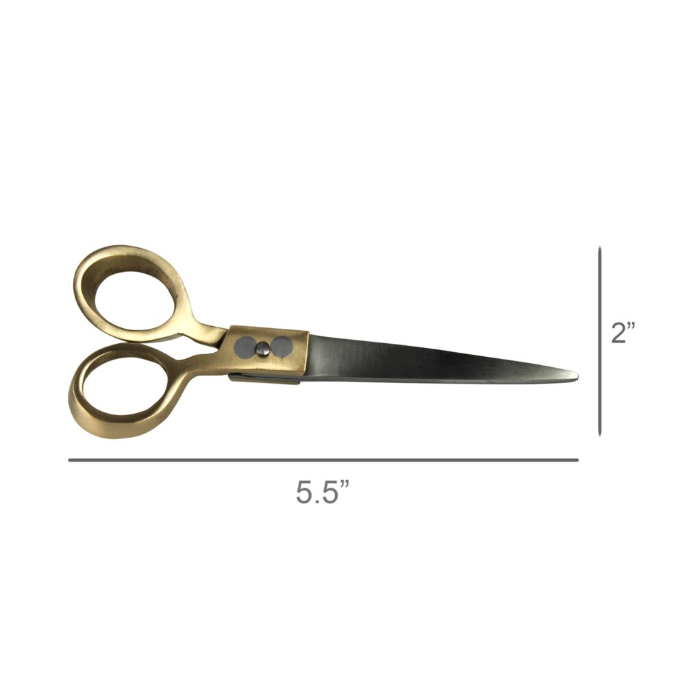 Brass and Stainless Steel Scissors by HomArt - Image 3