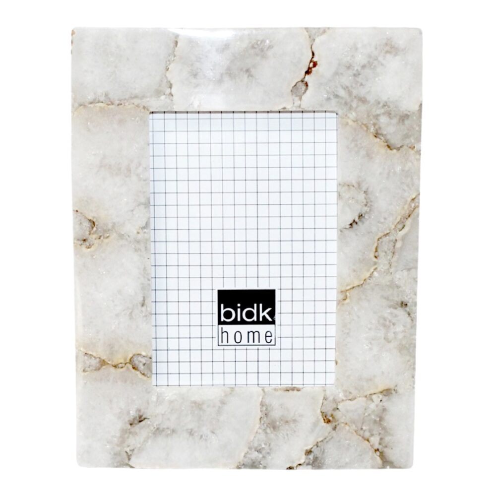 White Agate 4 x 6 Photo Frame by BIDKhome