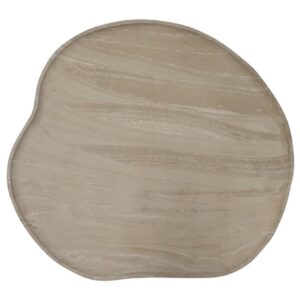 Large Beige Organic Resin Serving Platter by BIDKhome