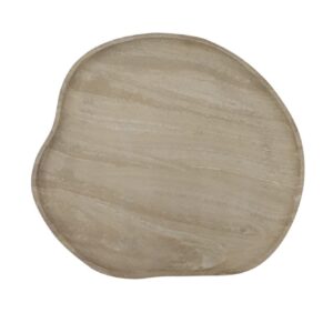 Small Beige Organic Resin Serving Platter by BIDKhome