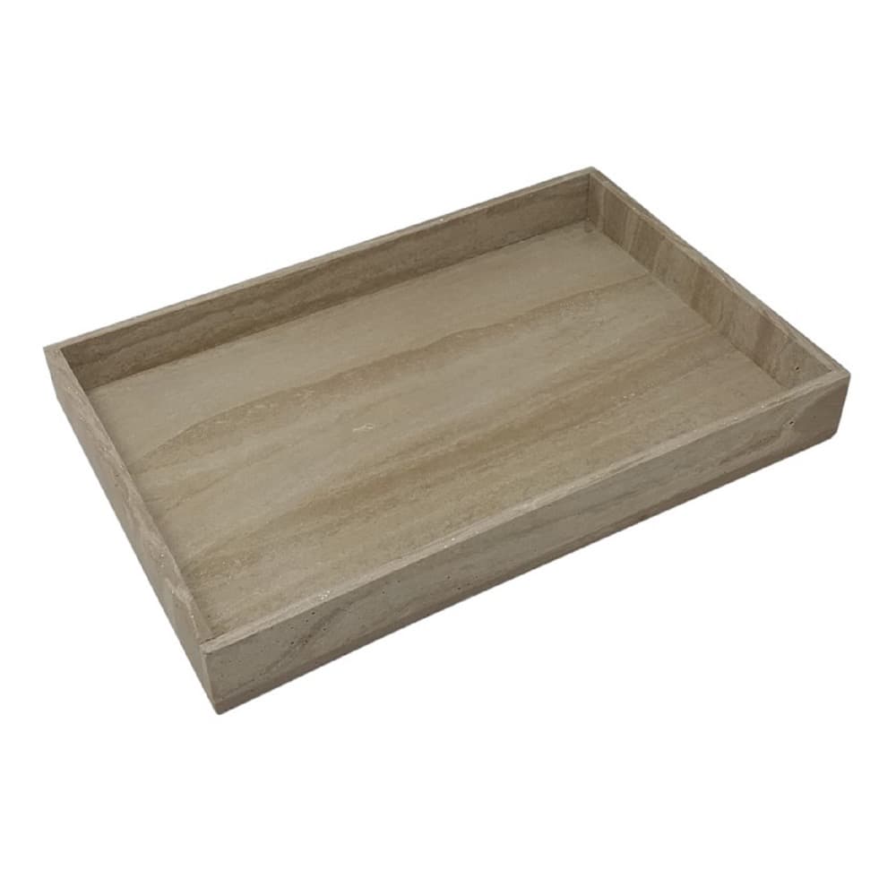 Small Beige Rectangular Serving Tray by BIDKhome