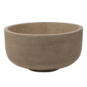 Large Beige Resin Salad Bowl by BIDKhome