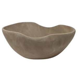 Small Beige Resin Fruit Bowl by BIDKhome