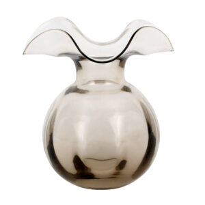 Hibiscus Glass Gray Medium Fluted Vase by VIETRI