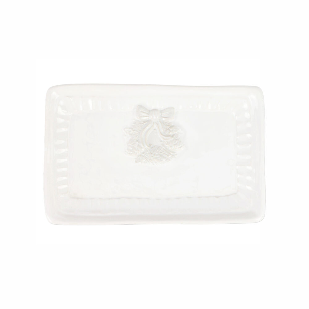 Pietra Natale Wreath Rectangular Tray by VIETRI