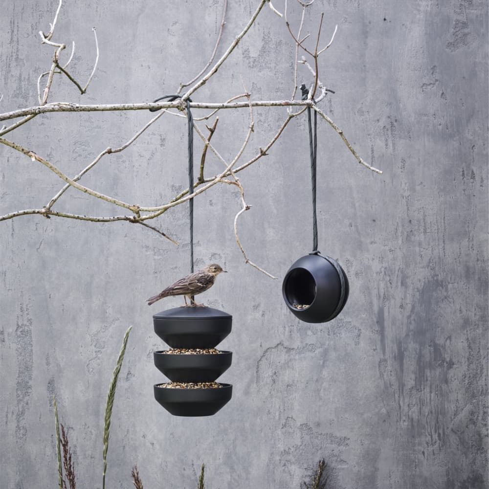 Recycled Birds Feeding station hanging H: 6.9" green by Rosendahl - Image 3