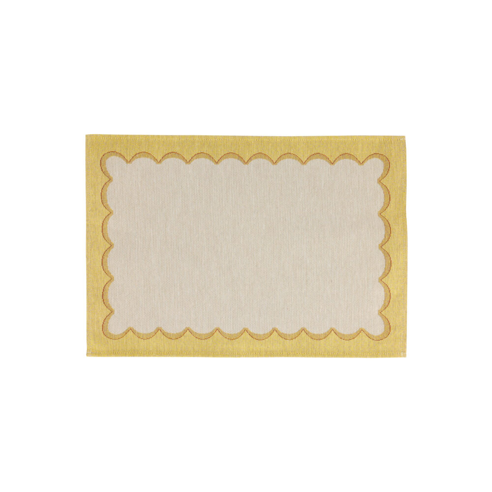 Tavola Yellow Scalloped Placemats - Set of 4 by VIETRI
