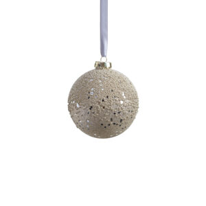 Livia 6-Piece Beaded Glass Ball Ornament Set, 4" by Zodax