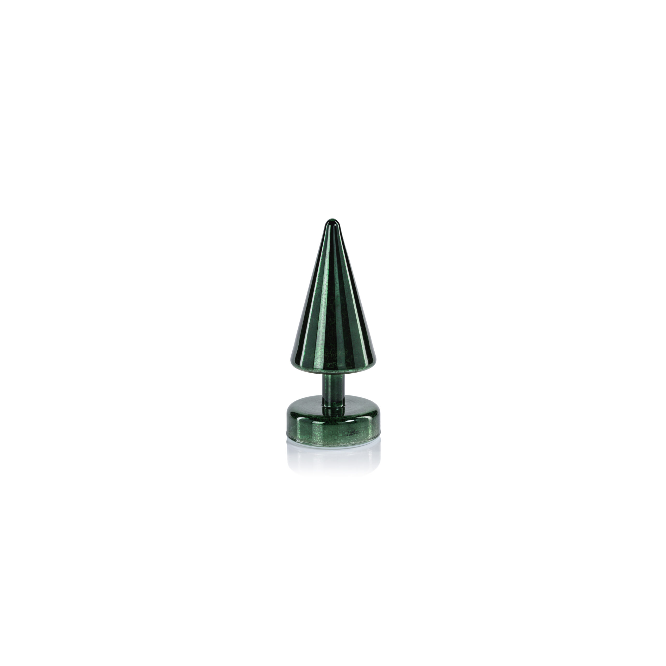Crimbo 7" Green Sparkle Cone LED Trees, Set of 2 by Zodax