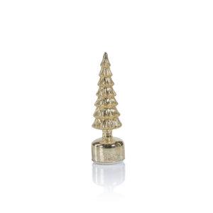 Merrigan Antique Gold Rotating LED Holiday Tabletop Tree, Small by Zodax
