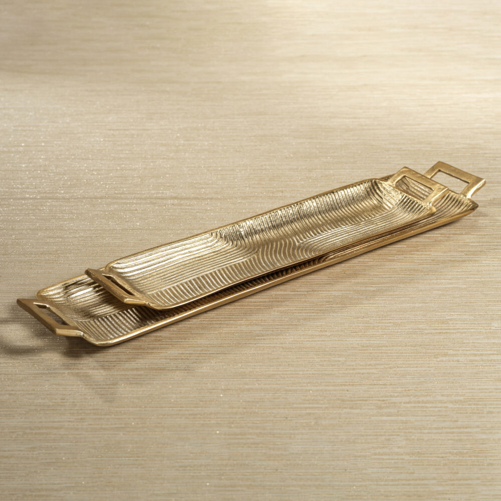 Donte Textured Aluminum Tray, Large by Zodax