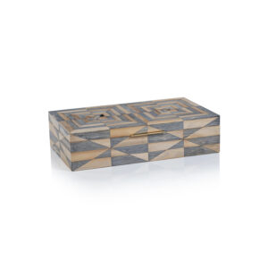 Bamba Decorative Box with Brass Trim by Zodax