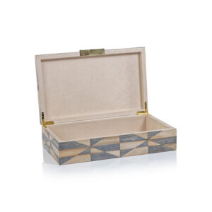 Bamba Decorative Box with Brass Trim by Zodax