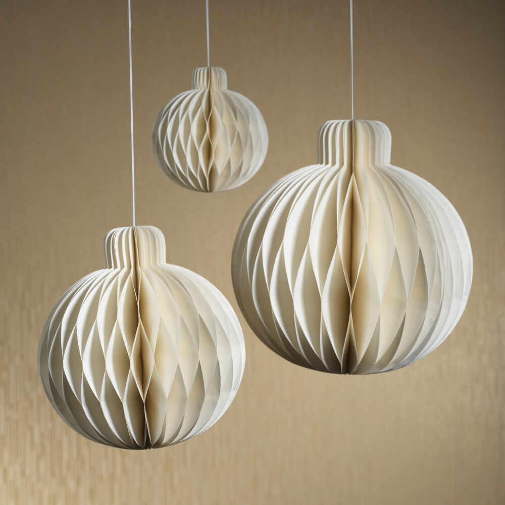 Miriam Medium Paper Deco Sphere Ornaments, Set of 6 by Zodax