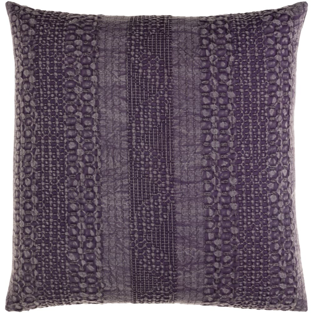 Purple Washed Waffle Pillow by Livabliss