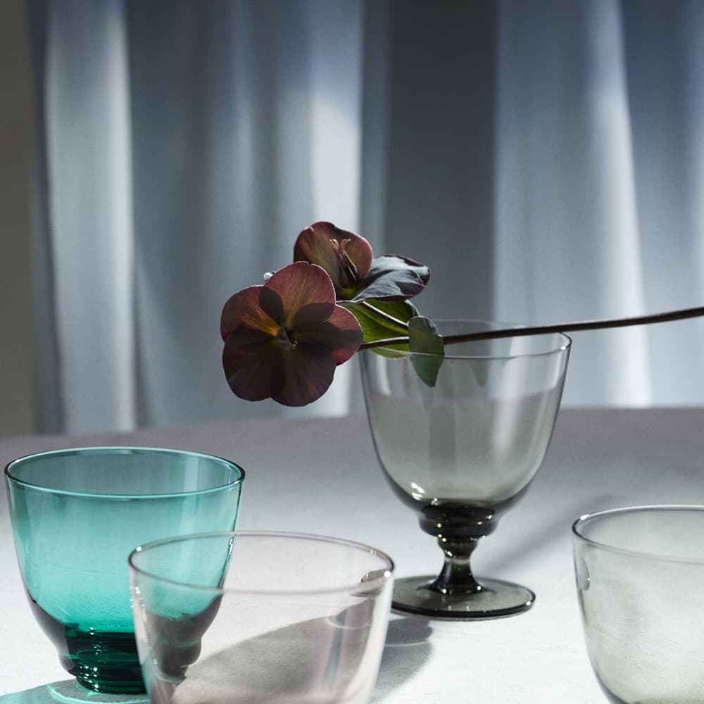 Flow Footed Glass 11.8 oz Smoke by Holmegaard - Image 5