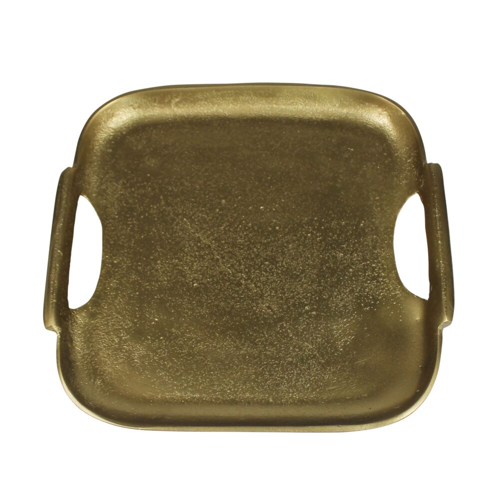 Vana Brass Trays with Round Handles Set of 2 by HomArt - Image 3